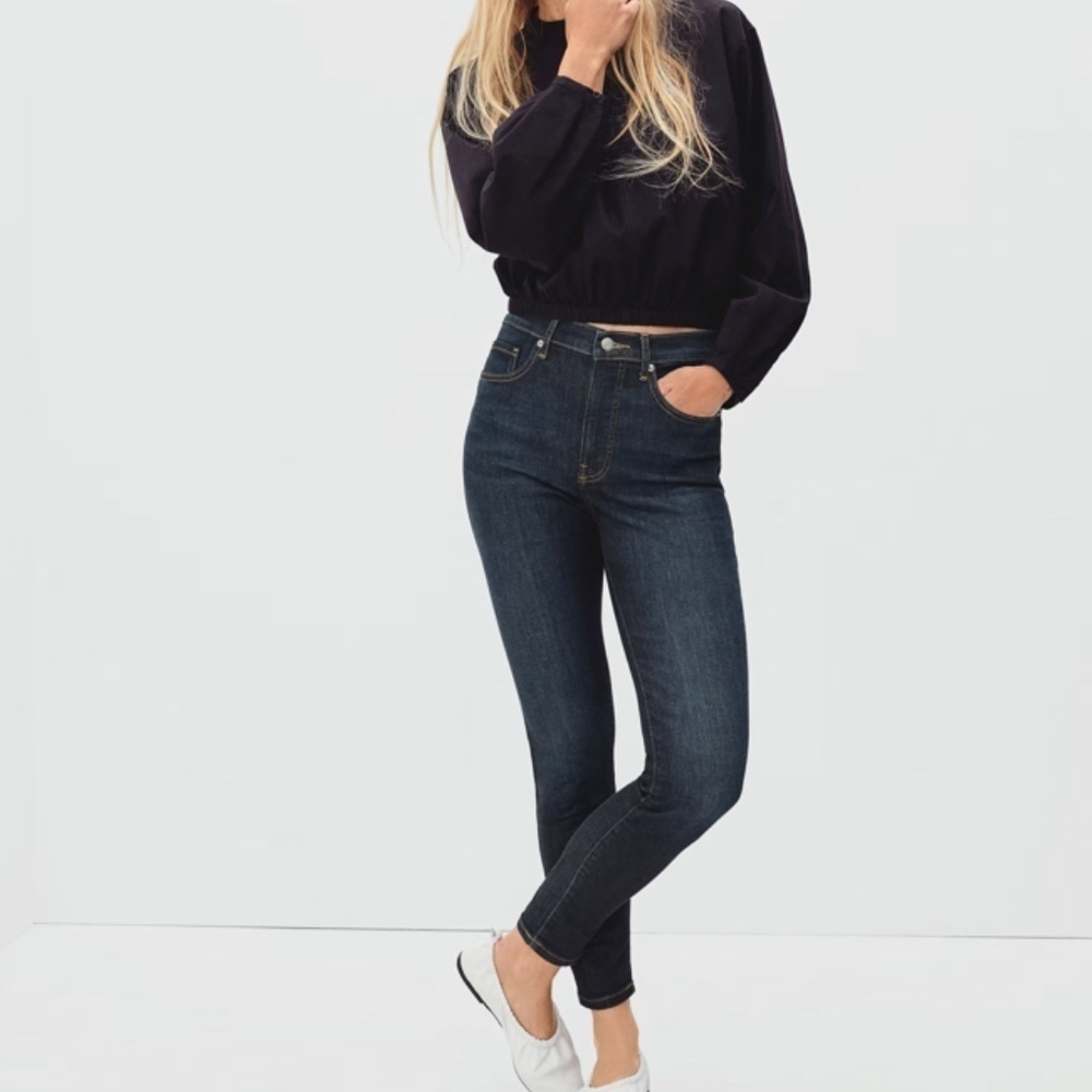Everlane‎ The High-Rise Skinny Jean Dark Indigo - Size 28 Tall